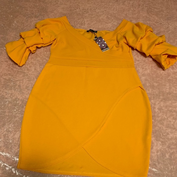 Mustard party dress - Picture 1 of 1